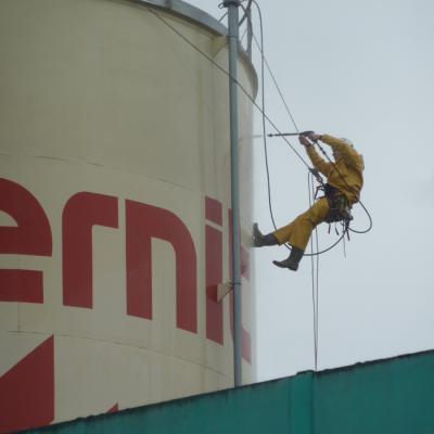 Travaux en hauteur sur silos